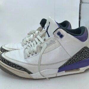 Size 10 - Jordan 3 Retro Mid Dark Iris White Leather Grey Suede (CT8532-105)